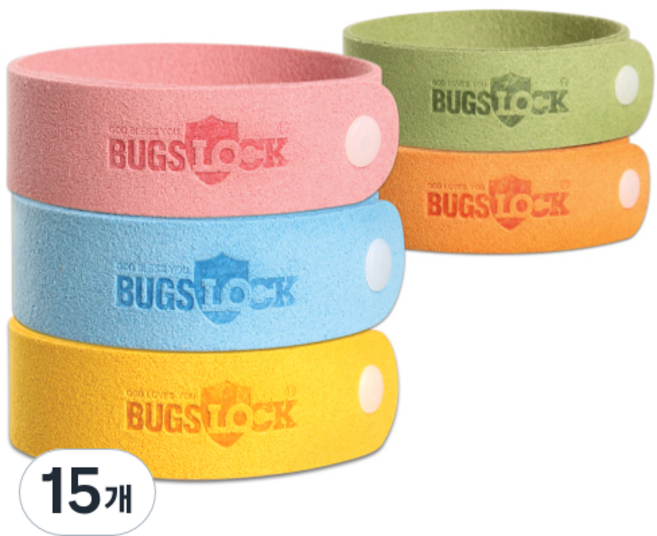 벅스락 아로마오일 방향밴드 랜덤발송, 3.5g, 15개