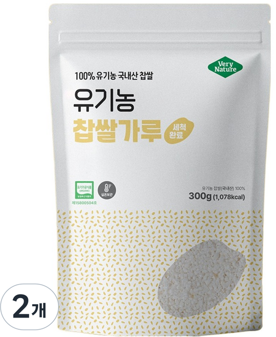 베리네이처 잡곡 유기농 찹쌀가루, 300g, 2개