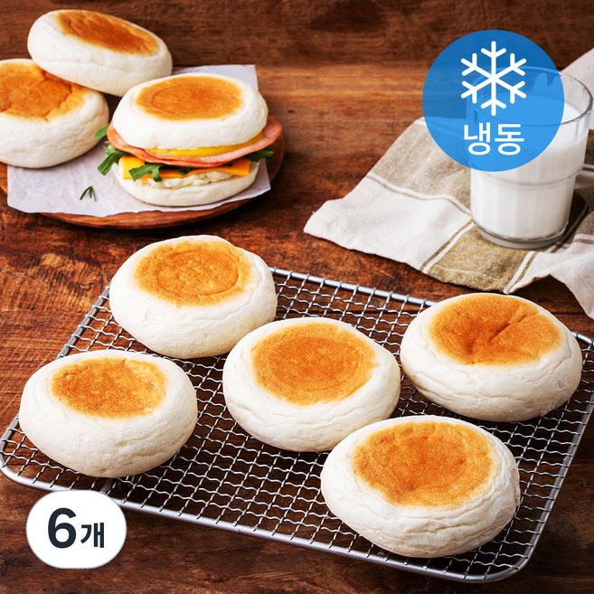 브레밀 잉글리쉬머핀 브레드 (냉동), 50g, 6개입, 6개