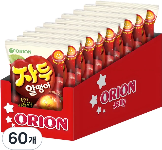 마이구미 자두 알맹이 젤리, 67g, 60개 - 쿠팡