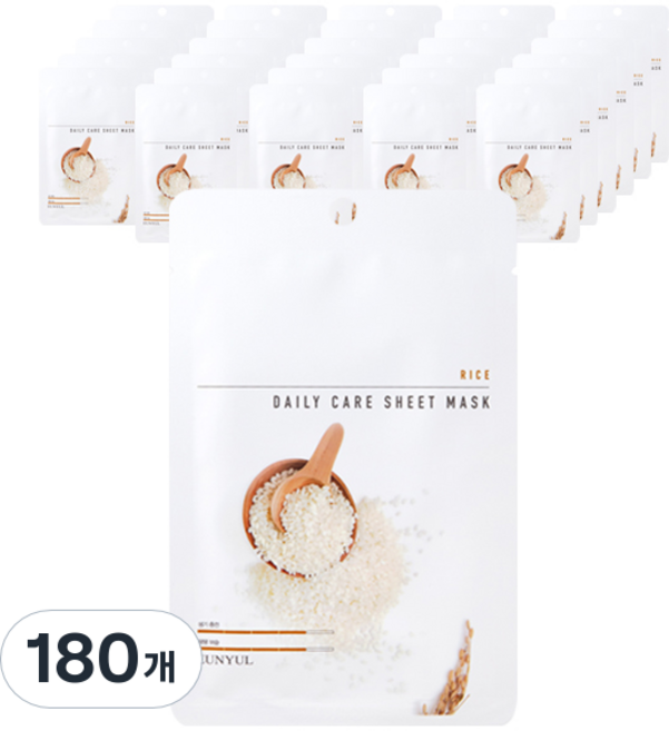 은율 라이스 데일리 케어 시트 마스크, 1개입, 180개