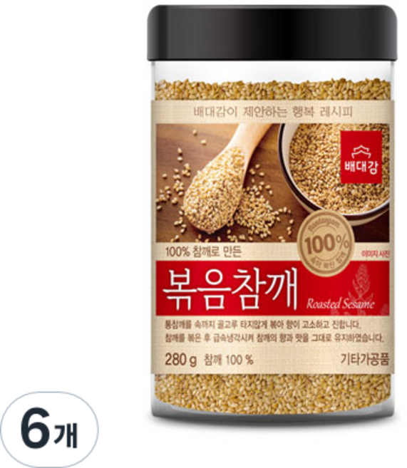 배대감 볶음참깨, 280g, 6개