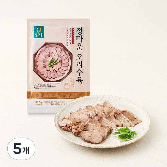 정다운 오리수육, 300g, 5개