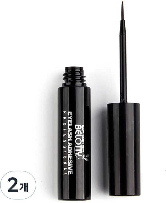벨로티 저자극 속눈썹 글루 브러쉬타입, 2개, 블랙