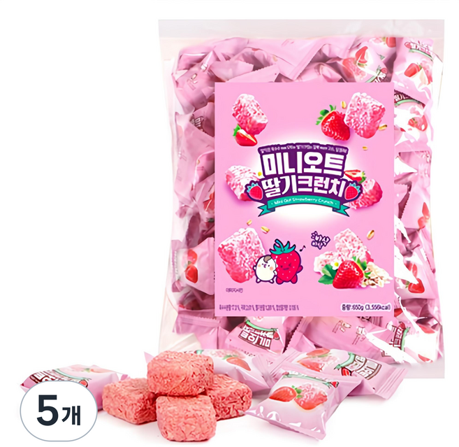미니오트 크런치 딸기향, 5개, 650g