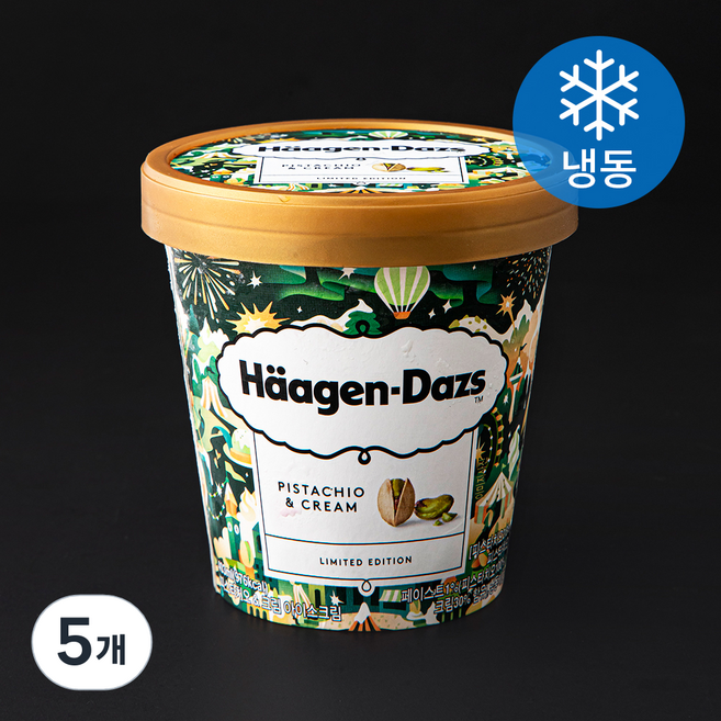 하겐다즈 피스타치오 & 크림 아이스크림 (냉동), 403ml, 1개입, 5개