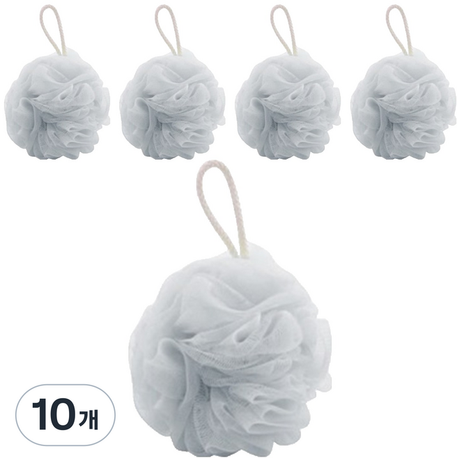 블럭마트 샤워볼, 블루, 10개, 1개입