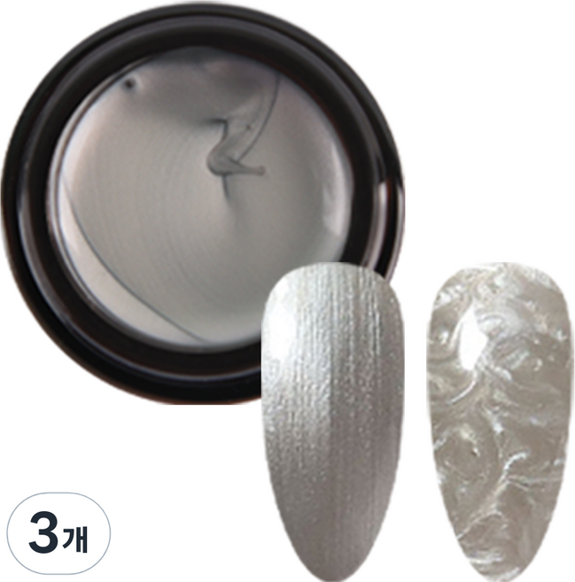 아이빛 클리어 쫀쫀 진주 글리터 젤네일, 3개, 5g, 마블진주펄 black