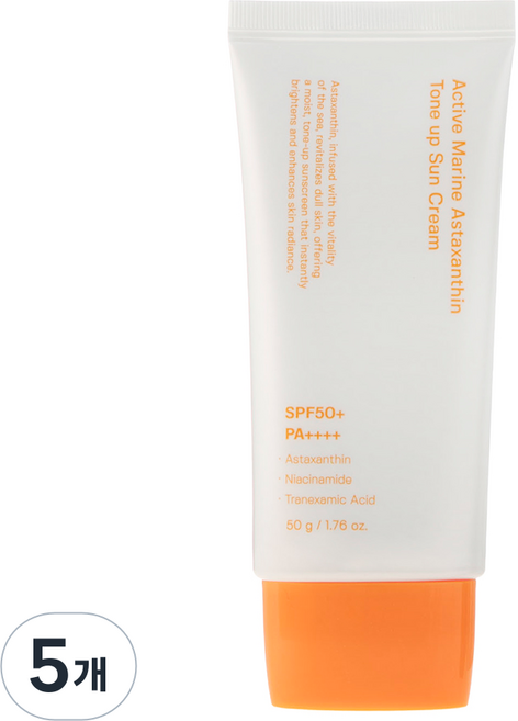 성분에디터 액티브 마린아스타잔틴 기미 톤업 선크림 SPF50+ PA++++, 50g, 5개