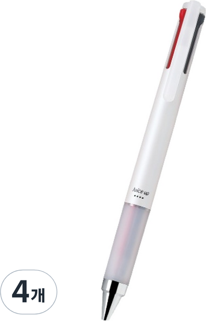 파이롯트 쥬스업 4색 다색펜 0.4mm, 화이트, 4개