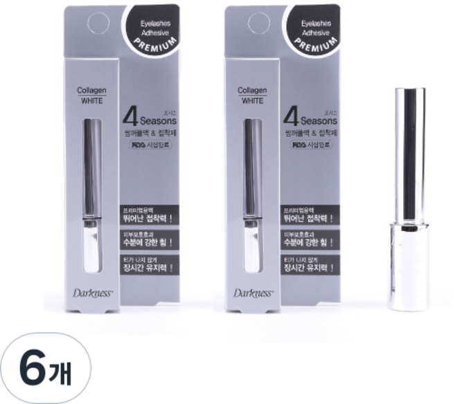 다크니스 쌍꺼풀액 앤 접착제 7ml, Clear, 6개