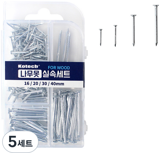 코텍스 실속간편 나무못 세트, 5세트