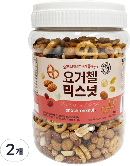 너츠브라더 요거첼 믹스넛, 1kg, 2개
