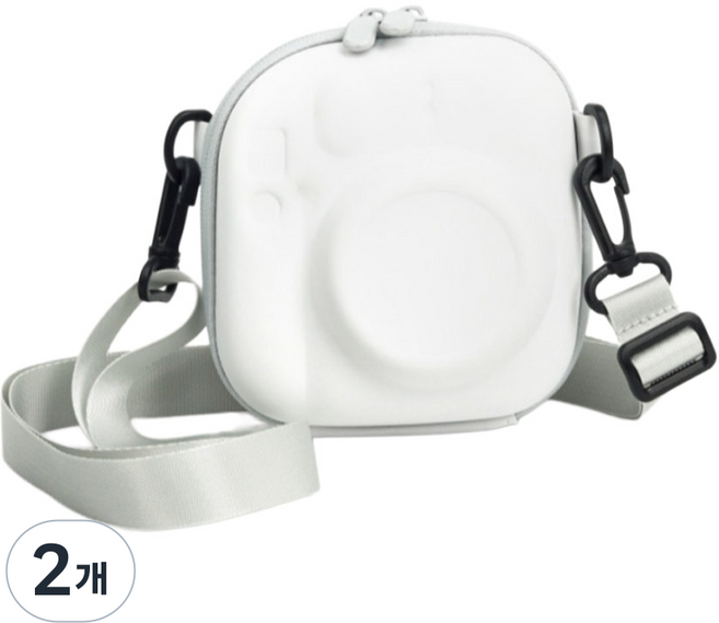 코엠 인스탁스 미니 12 / 40 / 11 / 9 / 8 / 7 범용 하드 에바 케이스 화이트, 2개