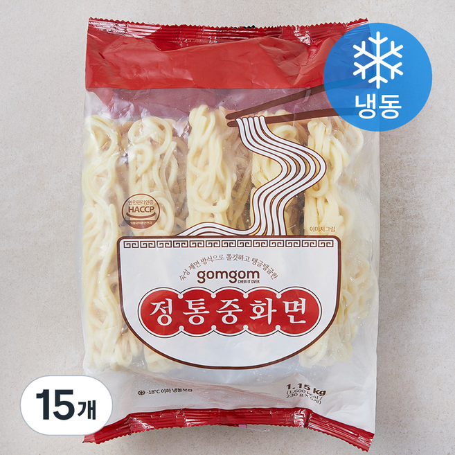 곰곰 정통 중화면 (냉동), 230g, 15개