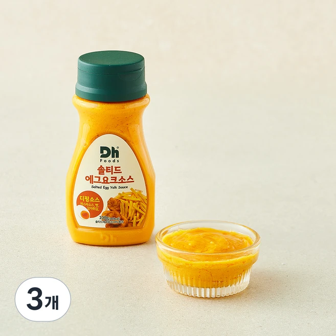 Dh Foods 솔티드 에그요크 소스, 100g, 3개 - 쿠팡