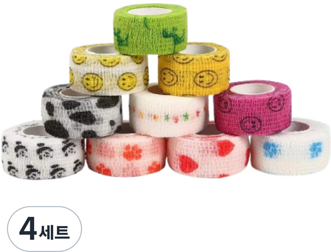 정상아이앤 손가락 보호 압박 탄력 밴드 10종, 랜덤 발송, 4세트