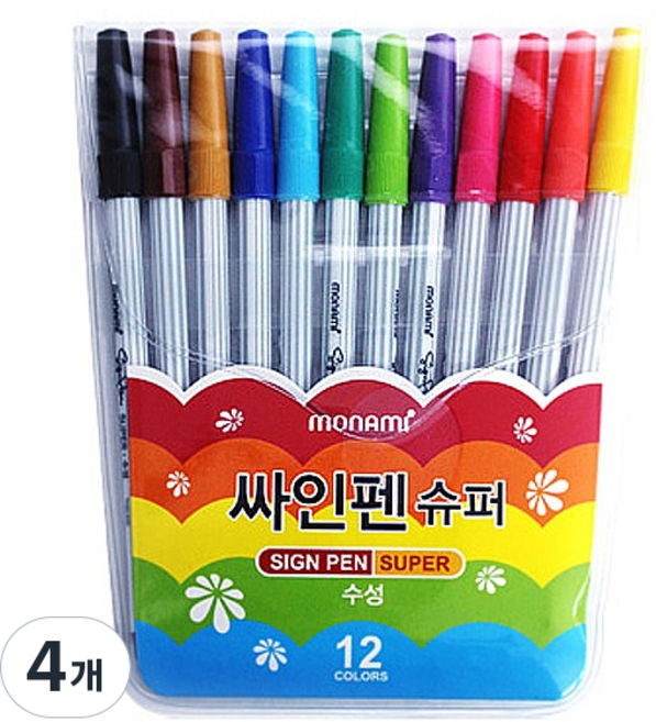 monAmi 超級簽字筆, 12色, 4個