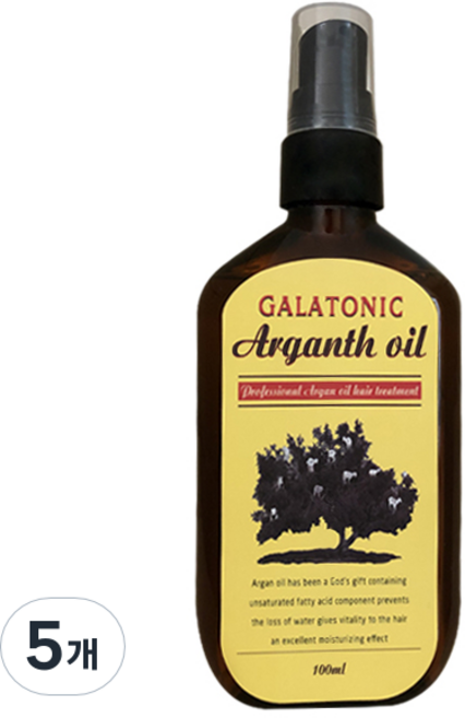 갈라토닉 아르간드 아르간오일 헤어에센스, 5개, 100ml