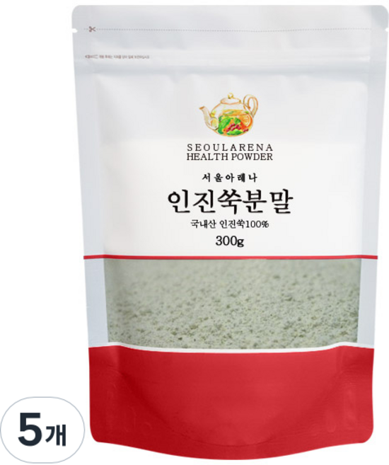 서울아레나 인진쑥분말 국내산, 5개, 300g