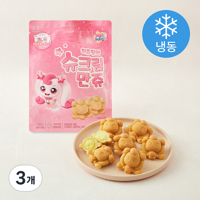 캐치티니핑 하츄핑 슈크림 만쥬 (냉동), 150g, 3개, 1개입