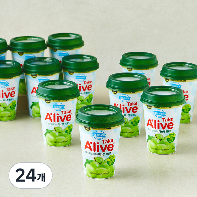 덴마크 동원 테이크 얼라이브 머스켓 청포도, 24개, 250ml
