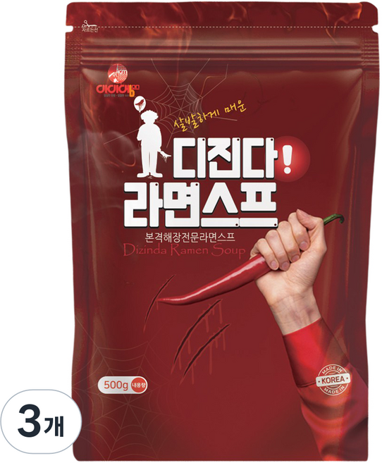 아이엠소스 디진다 라면스프, 500g, 3개