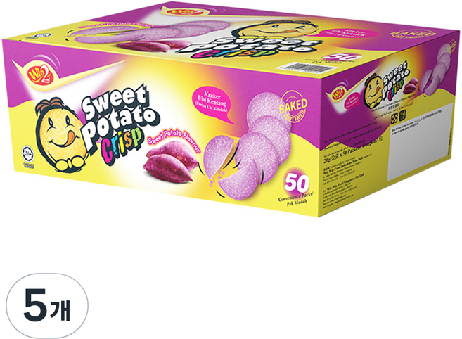 윈윈푸드 포테이토 크리스프 스낵 고구마맛, 1kg, 5개
