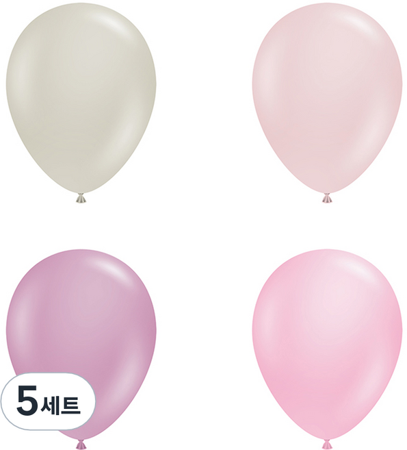 터프텍스 풍선 4종 x 10p 세트 13cm, 스톤, 까메오, 캐넌로즈, 베이비핑크, 5세트
