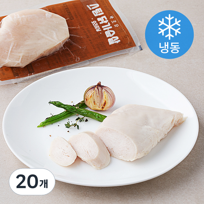 바르닭 스팀 닭가슴살 오리지날 (냉동), 100g, 1개입, 20개