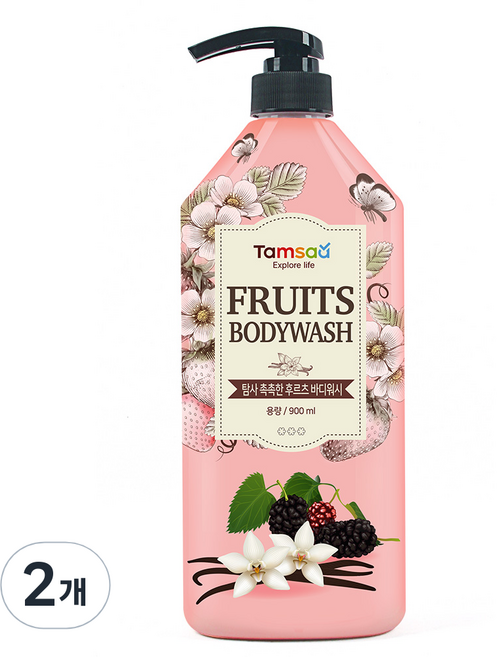 탐사 촉촉한 후르츠 바디워시, 900g, 2개
