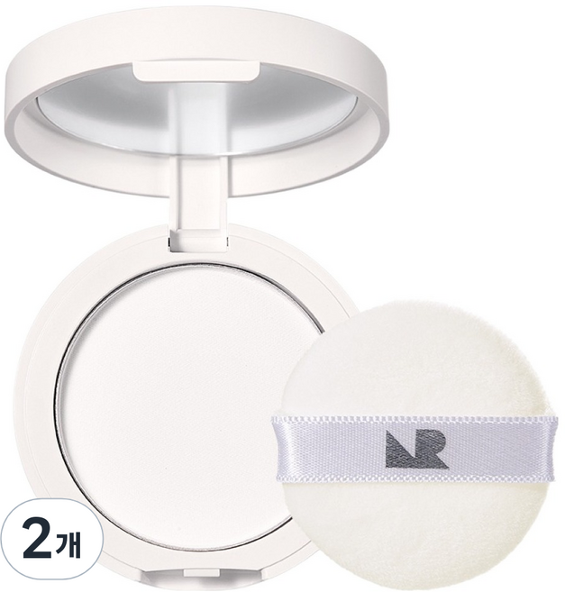 네이처리퍼블릭 노세범 피니쉬 파우더 팩트 4g, 화이트, 2개