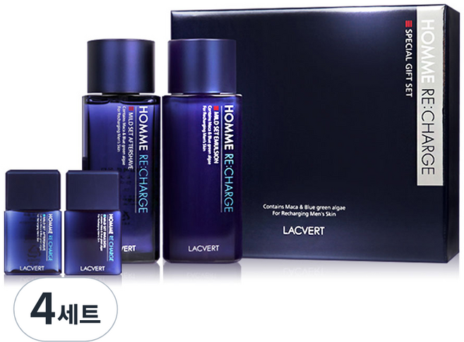 라끄베르 남성용 옴므 리차지 2종 기획세트, 4세트