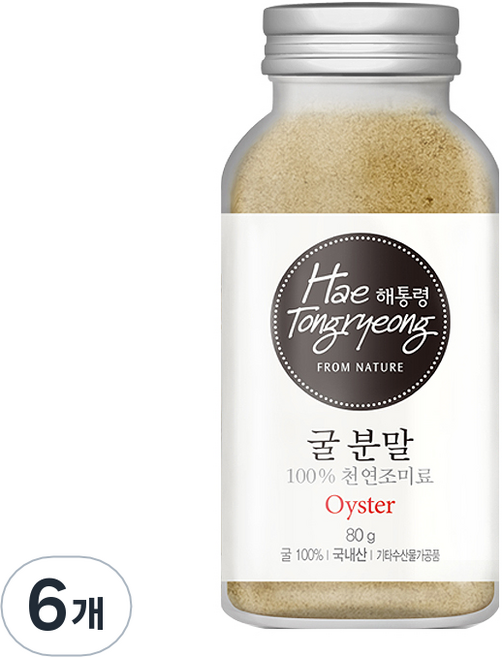 해통령 굴 분말, 80g, 6개