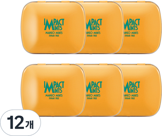 임팩트민트 망고향 캔디, 14g, 12개