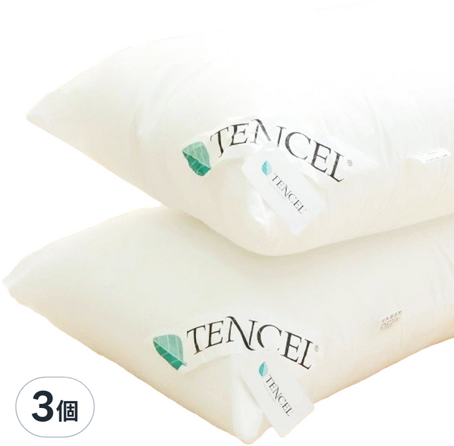 LoveCity 寢城之戀 台灣製 TENCEL天絲 舒柔透氣釋壓枕, 白色, 3個