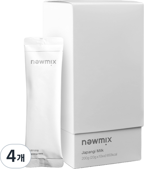 뉴믹스 커피 자판기우유 라떼분말, 4개, 10개입, 20g