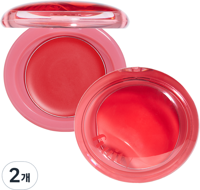 ETUDE 果漾唇頰兩用柔霧唇膏, 01 紅色番茄, 2個