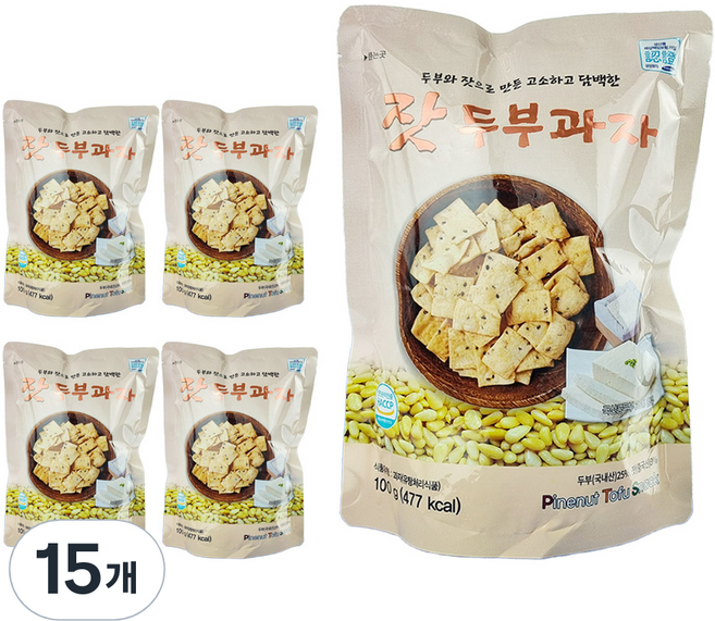 소이빈델리 잣두부과자, 15개, 100g