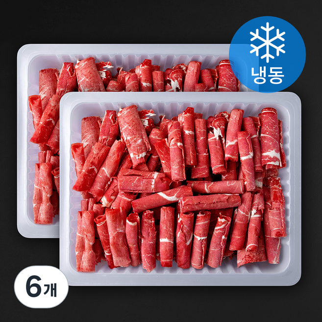 호주산 미트코리아 소고기 샤브샤브용 (냉동), 6개, 500g