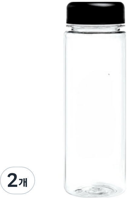 해피위더스 트라이탄 마이 보틀, 블랙, 500ml, 2개