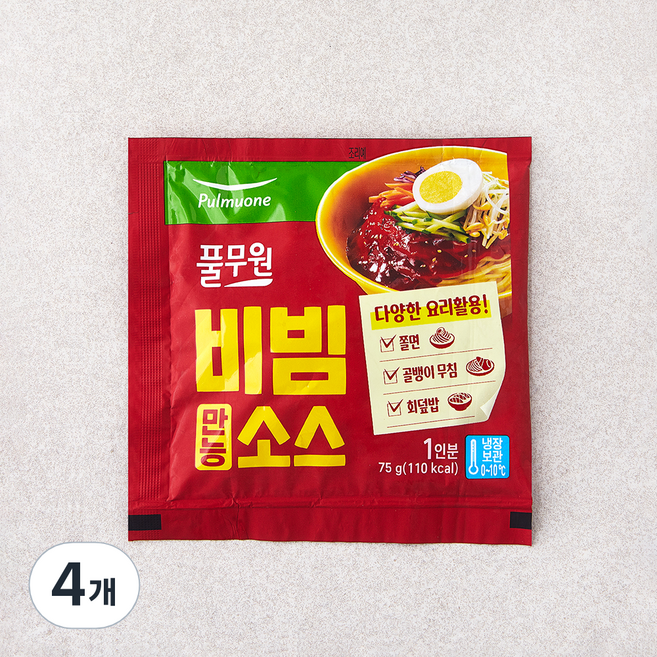 풀무원 만능 비빔 소스, 75g, 4개