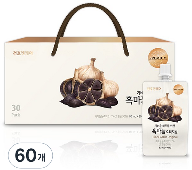 천호엔케어 흑마늘즙 오리지널, 80ml, 60개