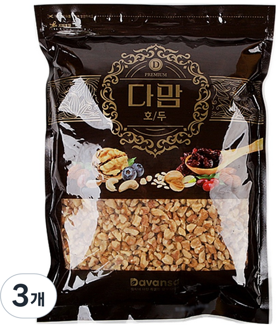 다맘 호두 분태, 1kg, 3개