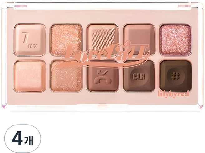 lilybyred Mood Keyboard 眼影盤, 07 玫瑰旋鈕, 4個