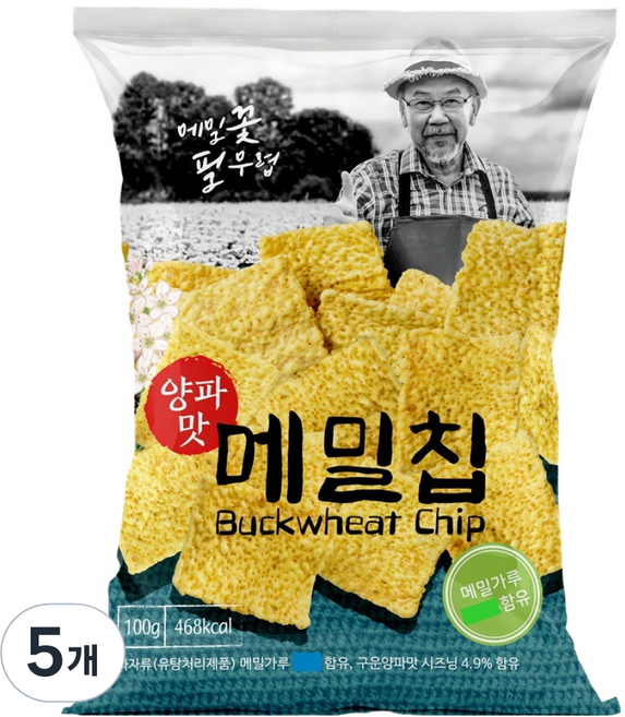 메밀칩 양파맛, 100g, 5개