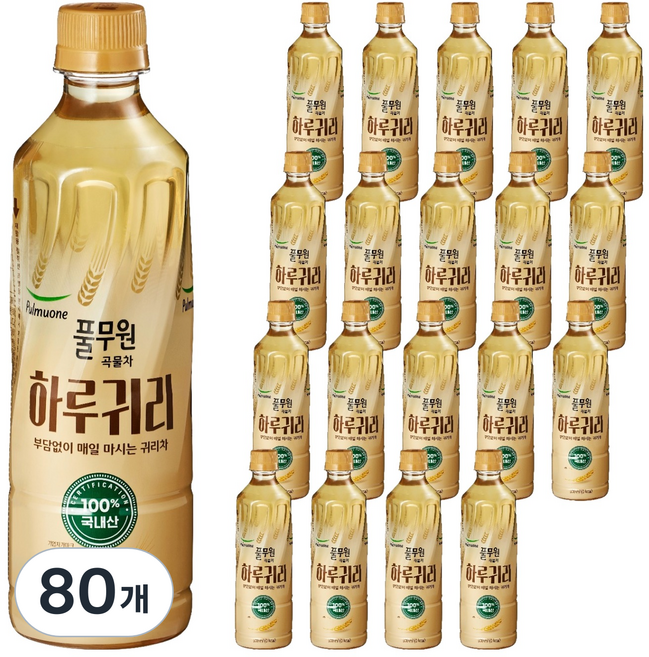 풀무원샘물 하루귀리 곡물차, 500ml, 80개