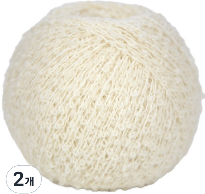 앵콜스 부클 빅볼 뜨개실, 1 크림, 2개
