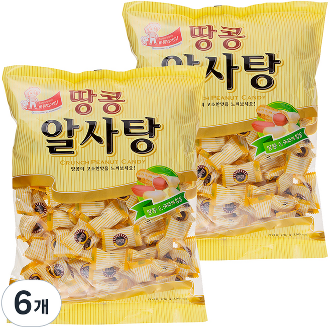 아리랑후드 땅콩알사탕, 6개, 780g