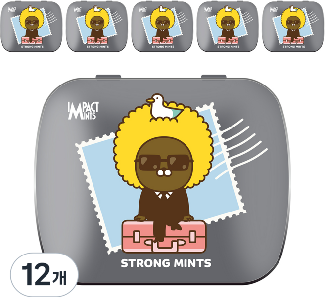 임팩트민트 카카오프렌즈 스트롱 민트 캔디, 12개, 15g